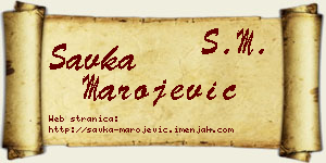 Savka Marojević vizit kartica